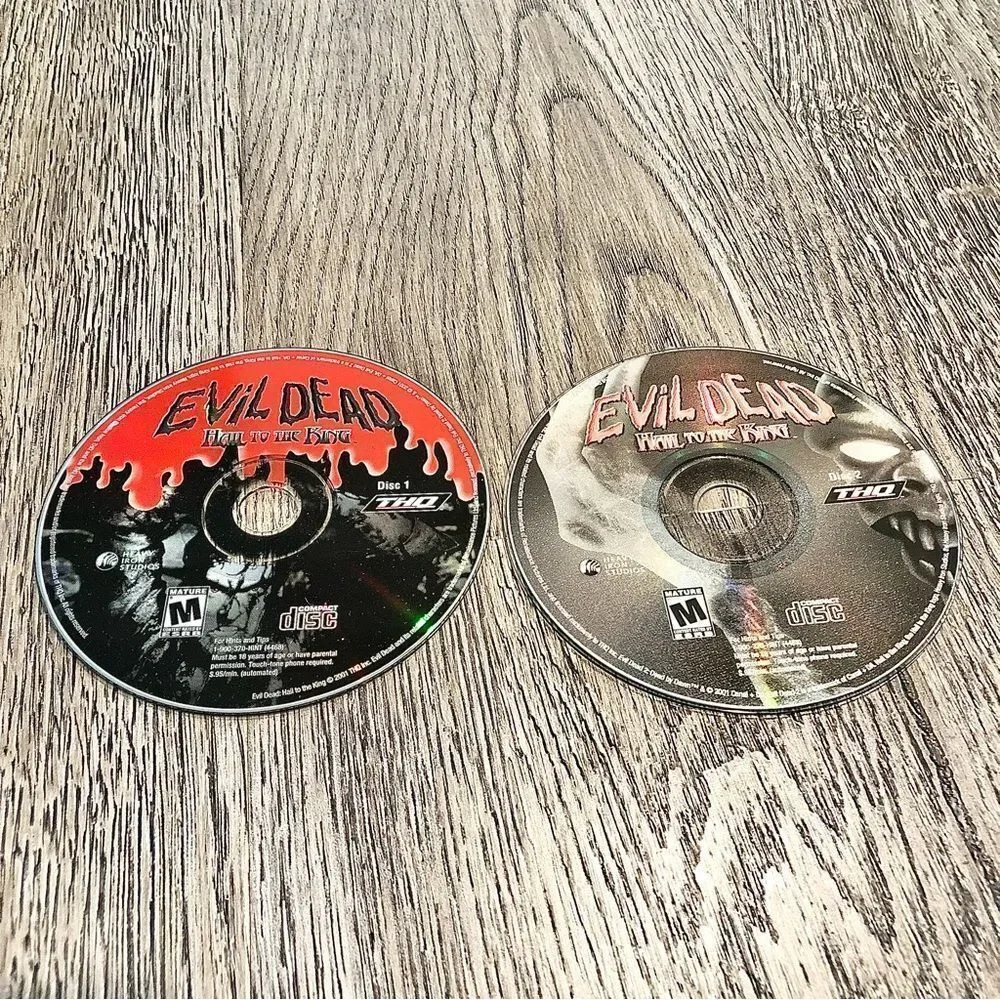 Thq Evil Dead: Hail To The King Pc Game Cd-Rom Thq Discs 1 & 2 - Tested Rare